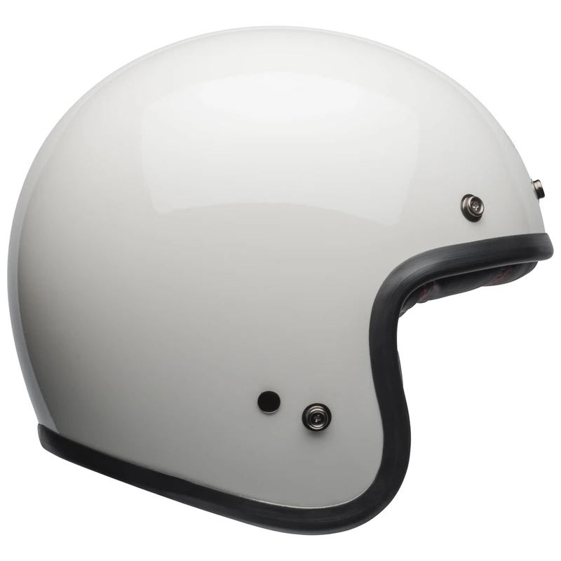 Bell Custom 500 Solid ECE – Motorcycle Helmet ECE 22.06 Certified – Vintage Helmet – Fiberglass Helmet – IONIC+ Padding – Fiberglass Shell – Comfort Liner – Vintage White, Size: XL