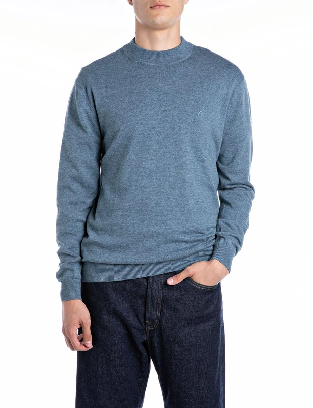 Replay Men's Jumper, M28 Jeans Melange, XL