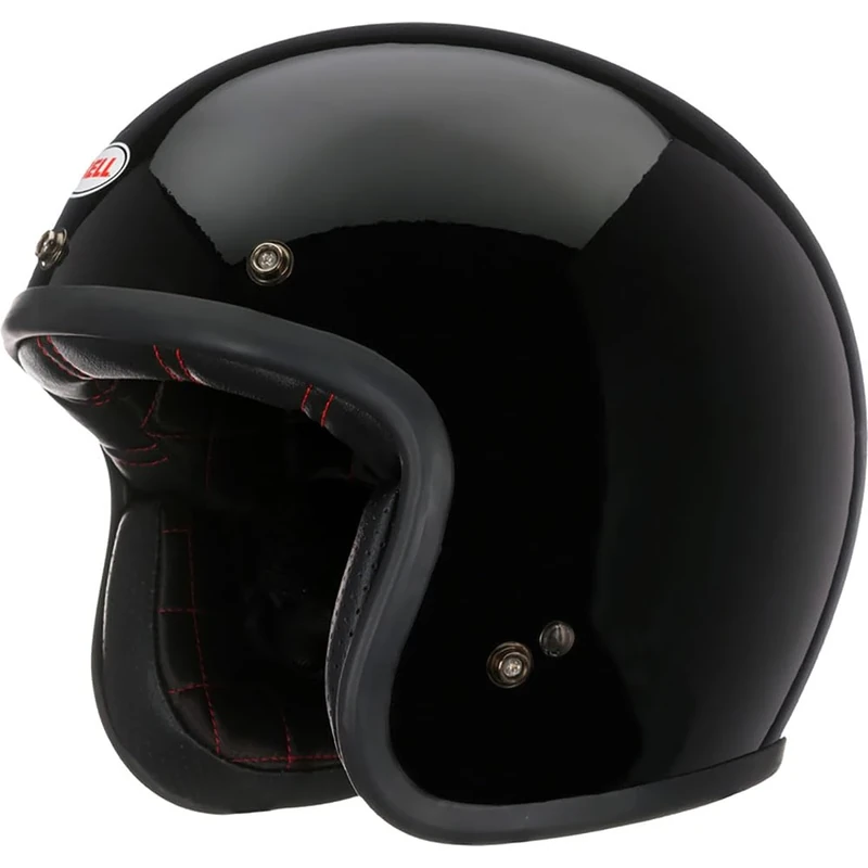 Bell Custom 500 Solid ECE Helmet, Inspired by 1954 Design, Oval Low-Profile Fit, Throwback Style, Color: Black, Size: L