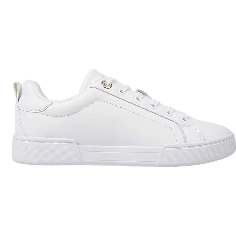 Tommy Hilfiger Women's Chique Leather Court Trainers, White (White), 3.5