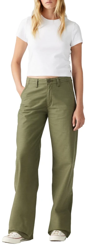 Levi's 001VV-0006 Women's Trousers, Green (Ivy Green), 26W x 32L
