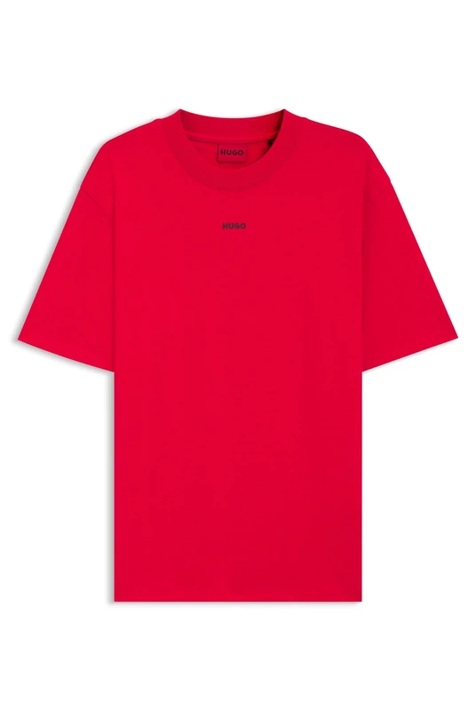 HUGO Mens Dapolino Relaxed-fit T-Shirt in Cotton with Logo Print