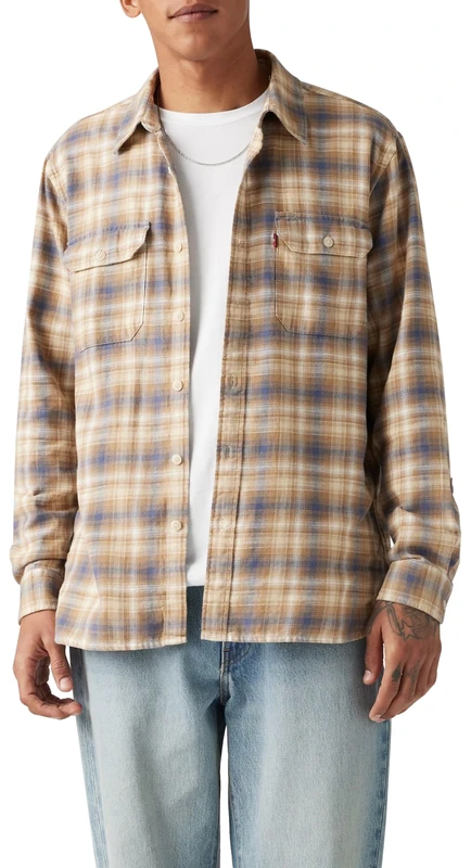 Levi's 19573-0255 Men's Tops, Andie Plaid Harvest, L