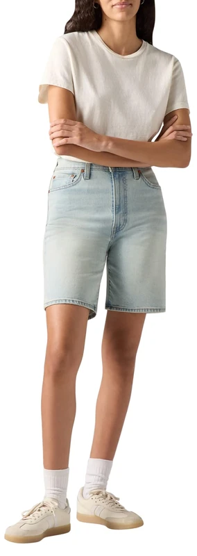 Levi's Women's Ribcage Bermuda Shorts, Can You Kick It Shor, 4