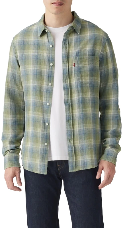 Levi's 85746-0177 Men's Tops, Nolan Plaid Sage, XS