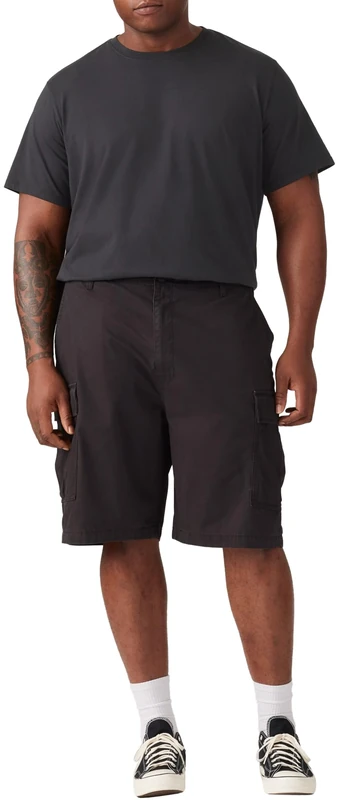 Levi's Men's Big & Tall Carrier Cargo Shorts, Meteorite, 40 Plus Tall