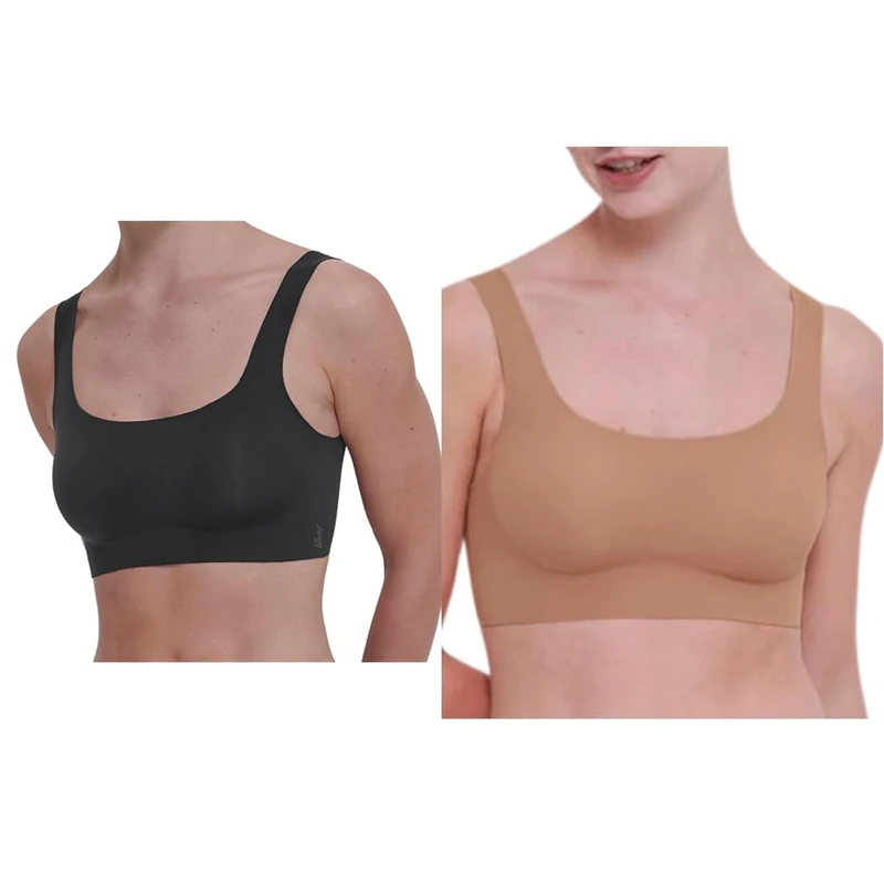 Sloggi Women's Zero Feel 2.0 Top, Black, M + Zero Feel 2.0 Top, Nostalgic Brown, M
