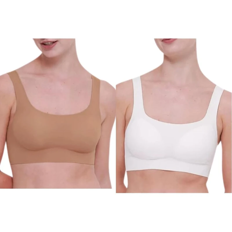 Sloggi Women's Zero Feel 2.0 Top, Nostalgic Brown, L + Zero Feel 2.0 Top, Silk White, L