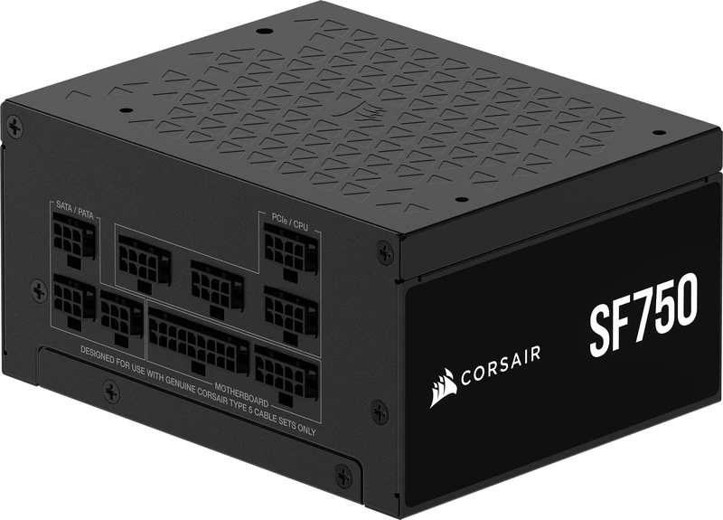 CORSAIR SF750 (2024) Fully Modular SFX Low Noise 80 Plus Platinum Power Supply – ATX 3.1 Compliant – PCIe 5.1 Ready – Small Form Factor – SFX-to-ATX Bracket Included – Black