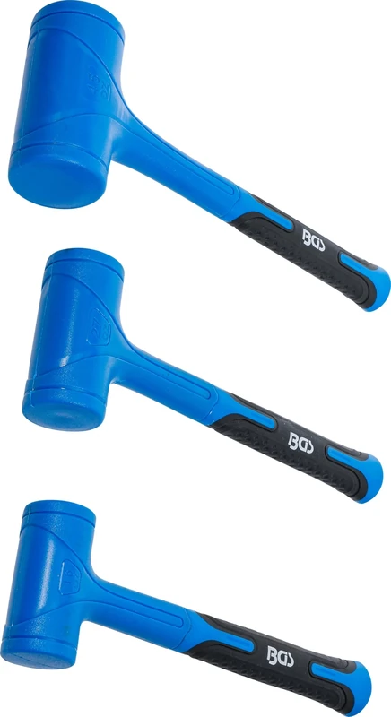 BGS 74442 | Dead Blow Hammer Set | Soft Head | Ø 47/55 / 65 mm | 450/765 / 1275 g | 3 pcs.
