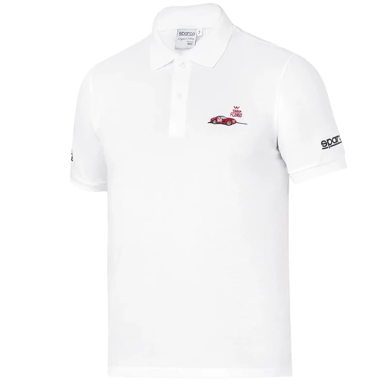 sparco Men's Polo Shirt, White, L
