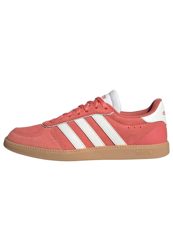 adidas BREAKNET Sleek Red Women's Sneakers - Size 6.5