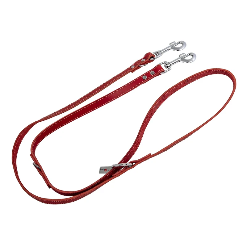 JACK AND VANILLA, Training Lead for Dogs, Greasy Leather, Red, Size 18 mm x 200 cm