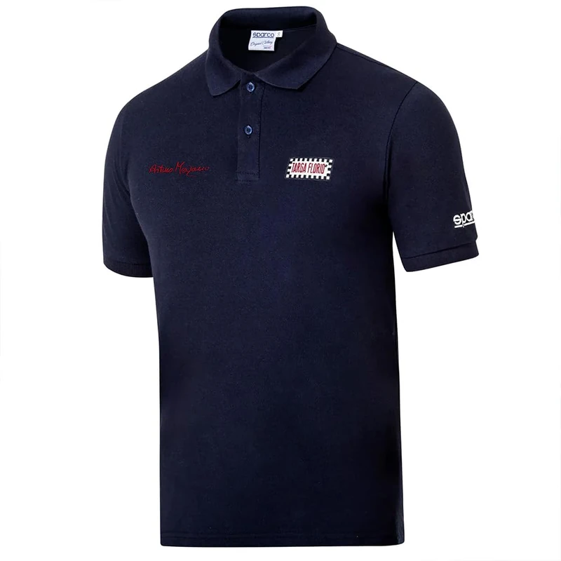 sparco Men's Polo Shirt, Blue, XS