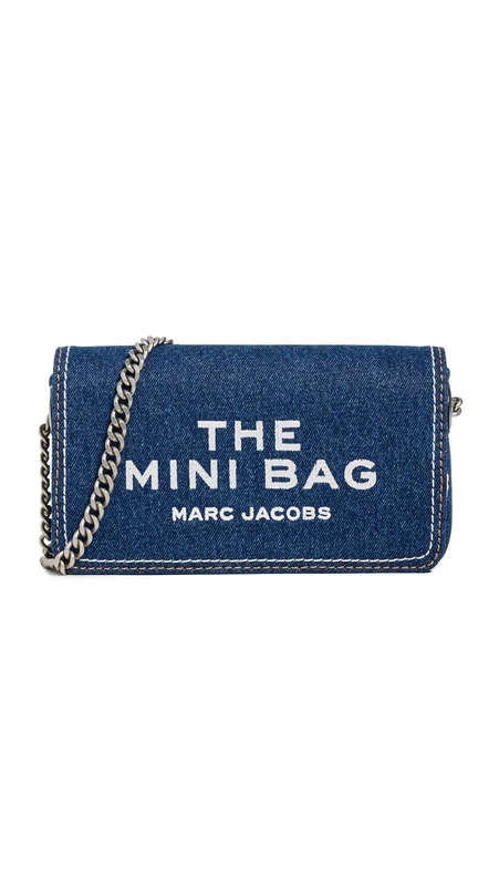 MARC JACOBS Women's The Mini Bag, Dark Wash, 1x1x1
