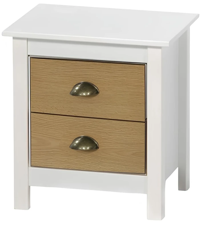 FORNOR NORWA TABLE WITH DRAWERS, Beige, White, 46 x 35 x H 49 cm - Image 1
