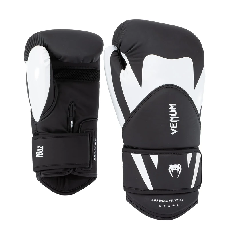 Venum Challenger 4.0 Boxing Gloves, Black and White