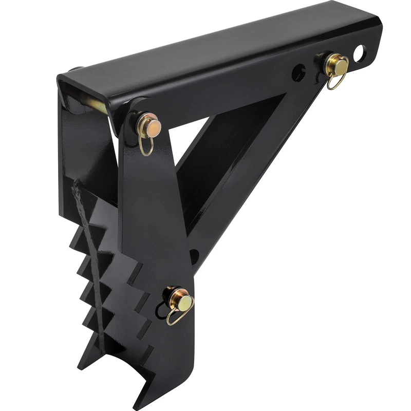 VEVOR 18" Backhoe Thumb, 1/2" Teeth Thickness Heavy Duty Excavator Thumb, Black Steel Weld On Thumb Attachments with 12mm Bolt-On Design Adjustable Mechanical Thumb for Backhoe/Excavator