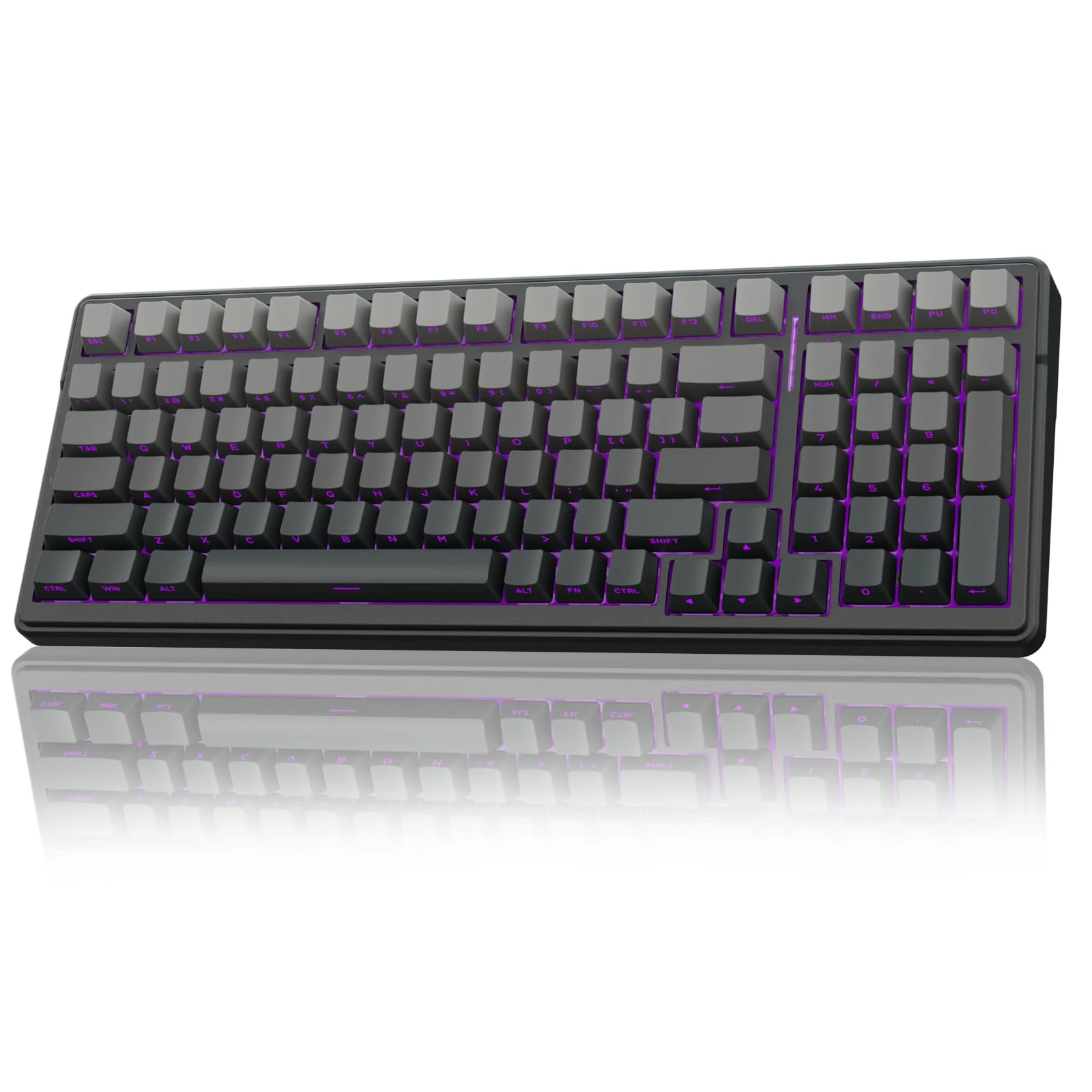 AULA F99 Pro Wireless Mechanical Keyboard, Hot Swappable, RGB Backlit, Pre-Lubricated Linear Switches, Side Printed PBT Keycaps, Gaming