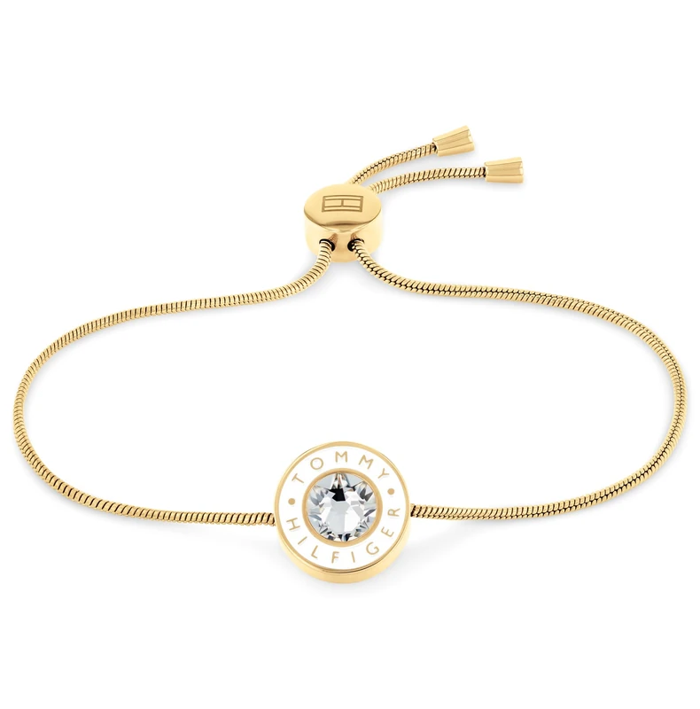Tommy Hilfiger Jewelry Women's Bracelet in Yellow Gold Embellished with a Crystal - 2780806