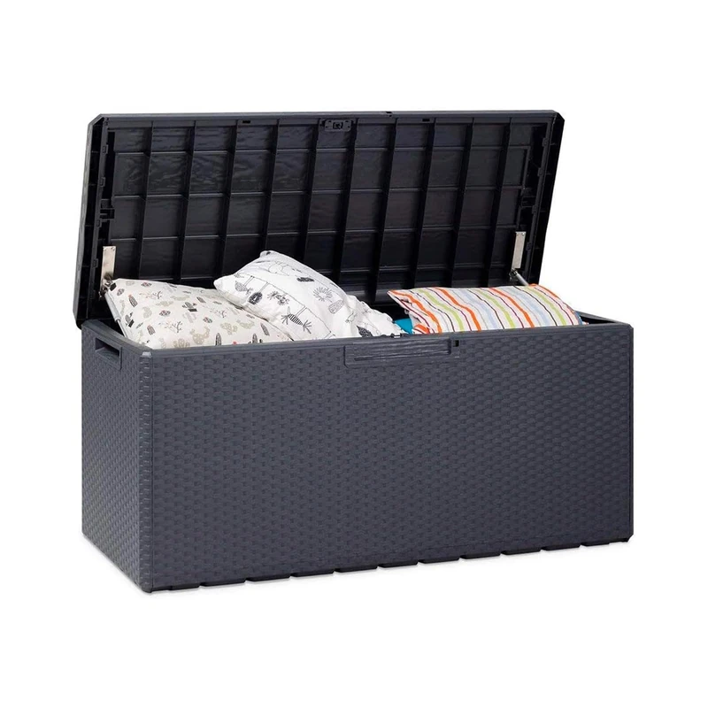 Avilia Storage Box with Seat and Outdoor Cushion 340L - Anthracite