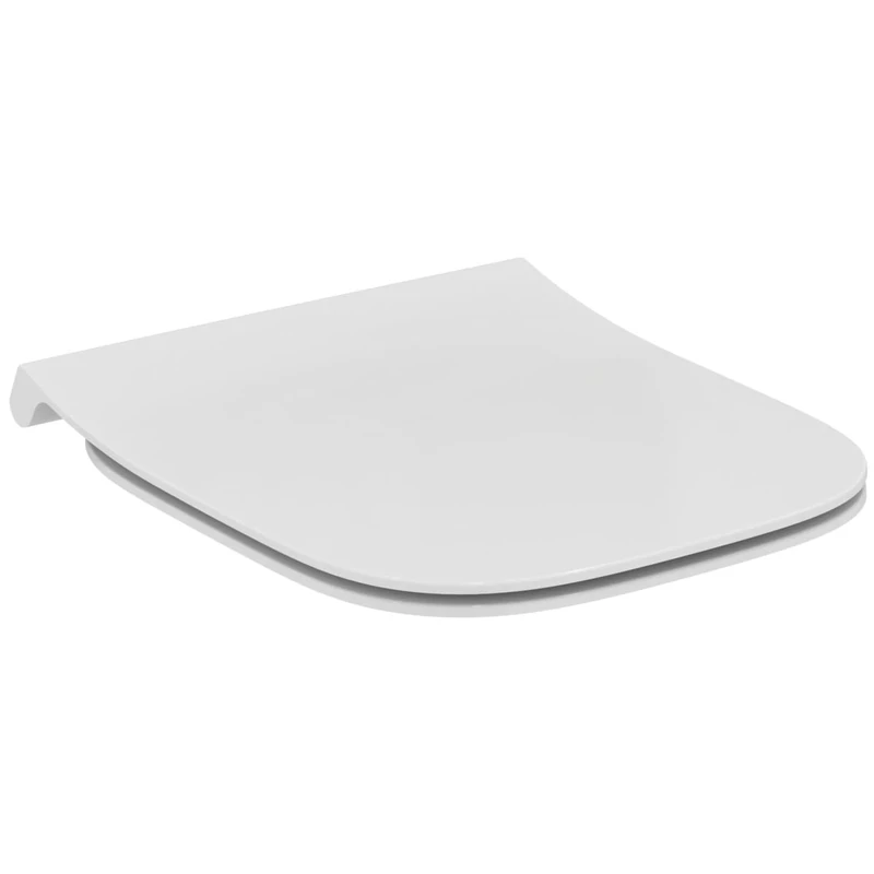 Ideal Standard i.Life S Toilet seat and Cover, Angular Shape, Durable Toilet seat with Quick-Release Function for Easy Cleaning, Scratch-Resistant duroplast – White (360x410x50 mm)