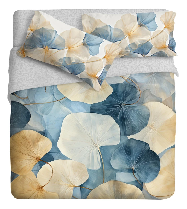 Fine Art Photo Duvet Cover Set for 1 Single Bed with Water Lily Design