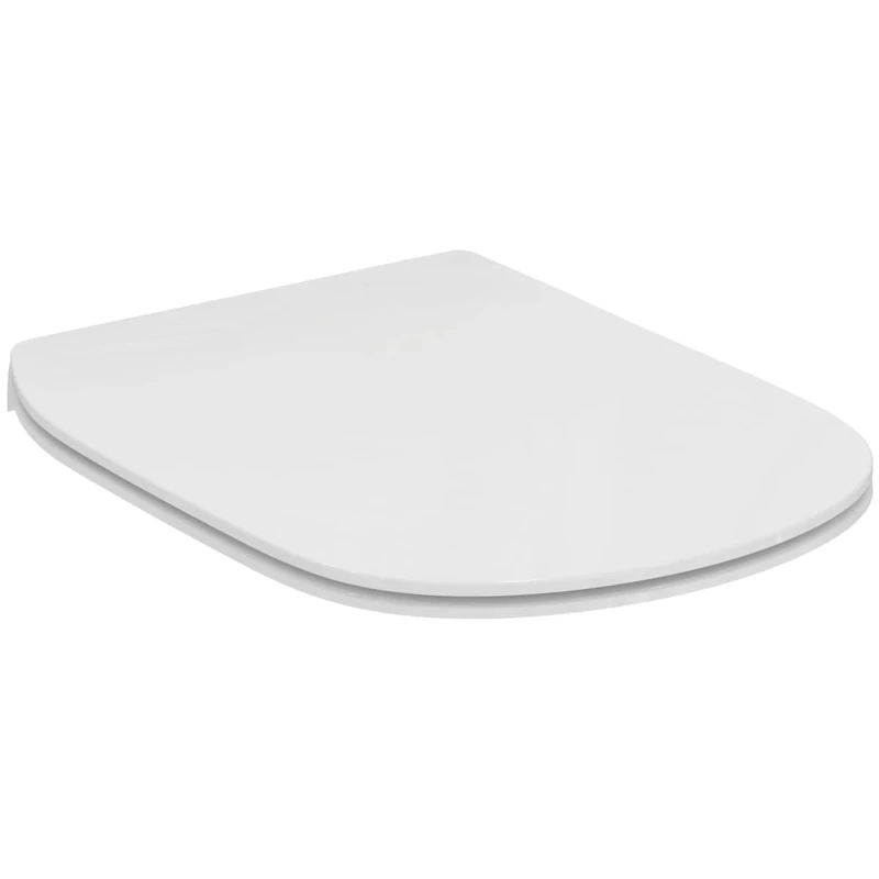 Ideal Standard - Tesi Thin Sandwich Soft Close Toilet Seat Cover with Stainless Steel Hinges, White