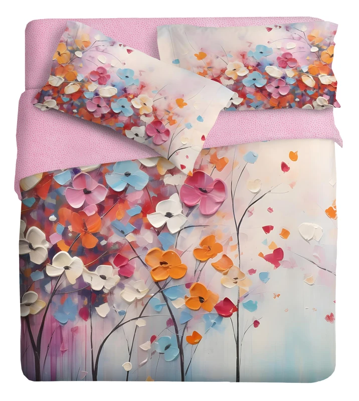 Fine Art Photographic Duvet Cover Set for Double Beds Tempera Design