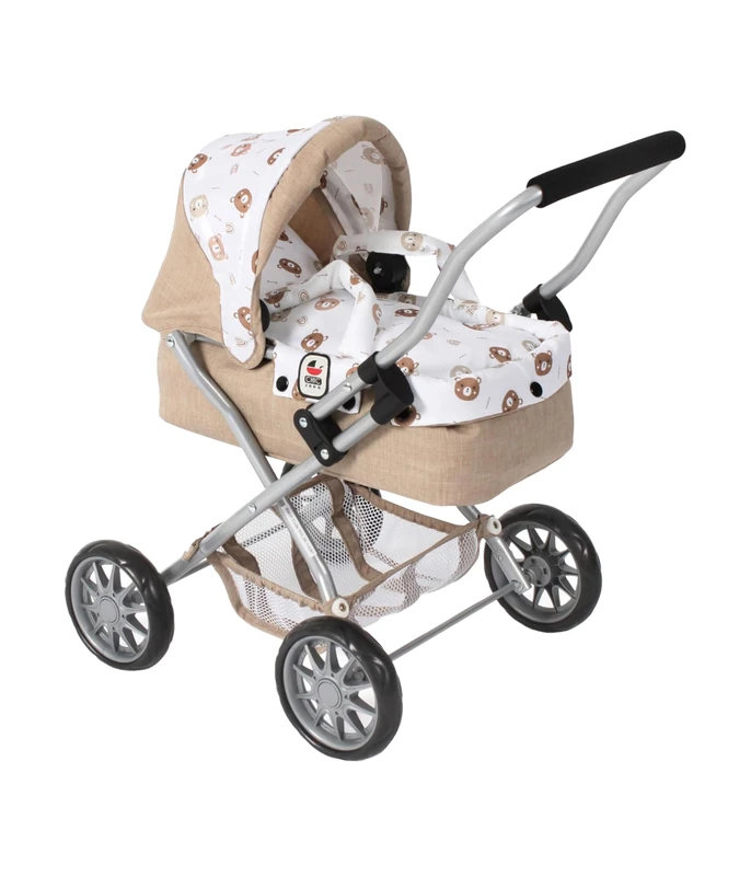 Bayer Chic 2000 - Stroller for dolls Smarty, small stroller for children from 2 years, toy stroller, teddy bears, beige
