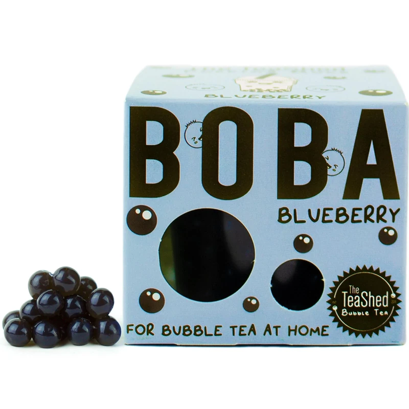 Blueberry Fruit Juice Filled Popping Boba | Bursting Pearls for Bubble Tea and Dessert Toppings | Popping Boba | 150g 3 Servings | Vegan | By THE TEASHED