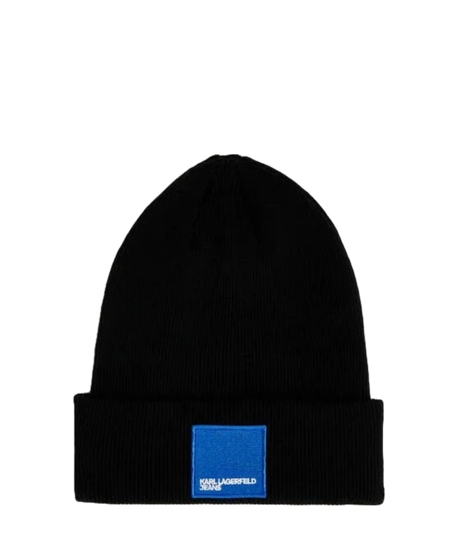 KARL LAGERFELD JEANS, Women's, Giftset Beanie/Scarf, Black, One size