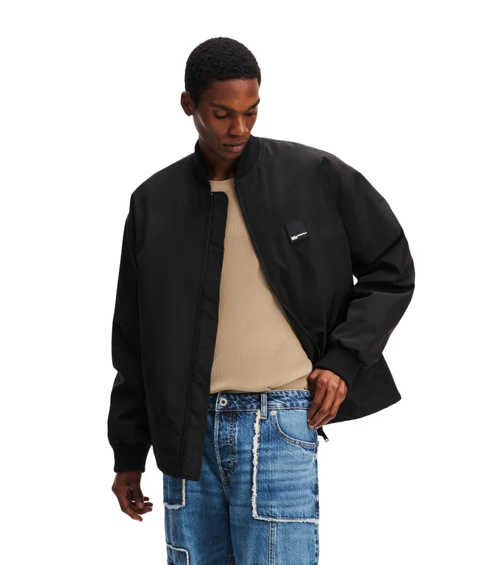 KARL LAGERFELD JEANS, Men's, Bomber, Regular Fit, Black, XL