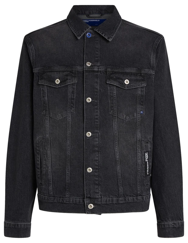 KARL LAGERFELD JEANS, Men's, Regular Denim Jacket, Regular Fit, Grey, L