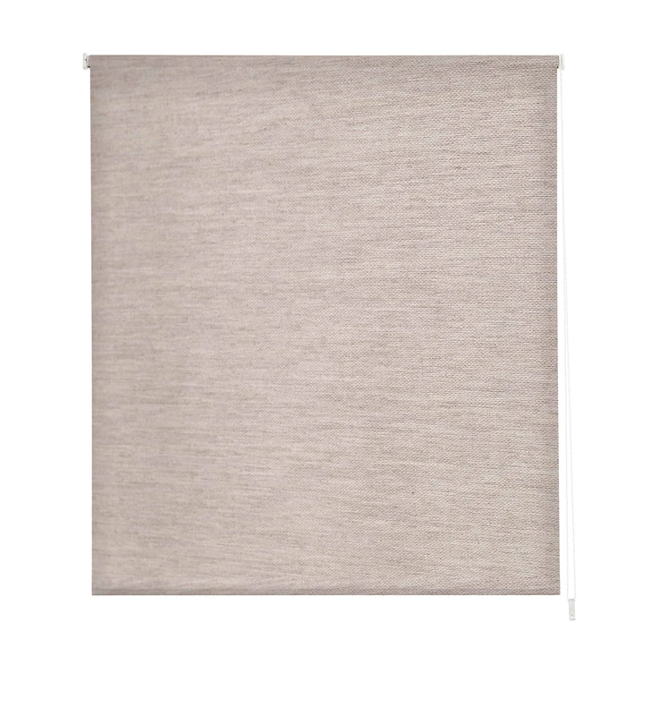 Estoralis BRAN | Modern Roller Blind | Translucent Jacquard Fabric | Colour - Linen | 100 x 255 cm (W/H) Fabric Size 97 x 250 cm | Window and Door Curtains