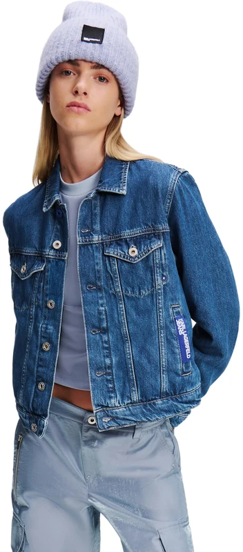 KARL LAGERFELD JEANS, Women's, Regular Denim Jacket, Regular Fit, Blue, M