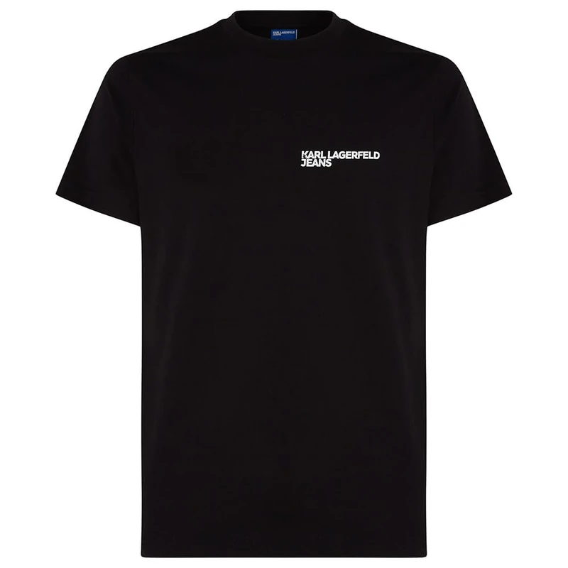 KARL LAGERFELD JEANS, Men's, Slim Short Sleeve Essential Logo Tee, Slim Fit, Black, M