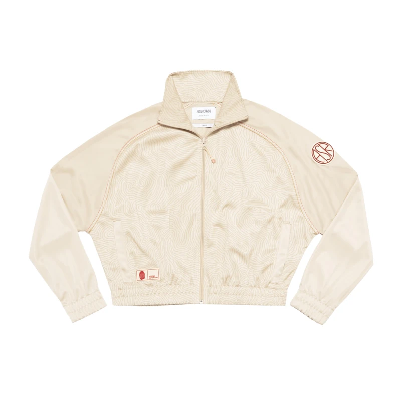 AS Roma Women's Track Jacket White Woman, Cream, S Corto - Image 1