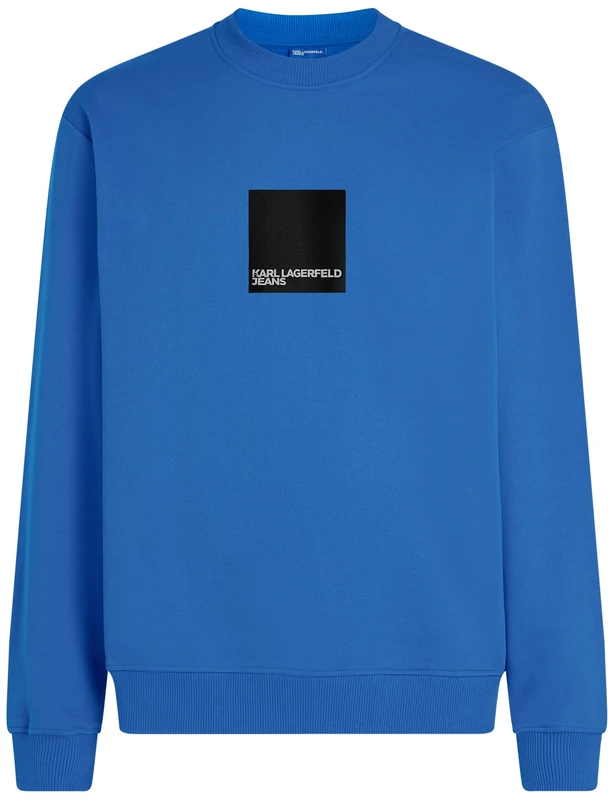 KARL LAGERFELD JEANS, Men's, Box Logo Sweat, Regular Fit, Blue, XS