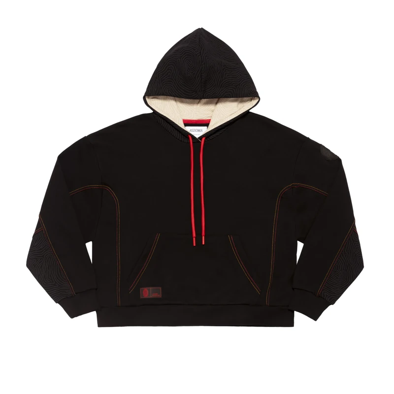 AS Roma Women's Hoodie Black Woman Hooded Sweatshirt, XS Corto