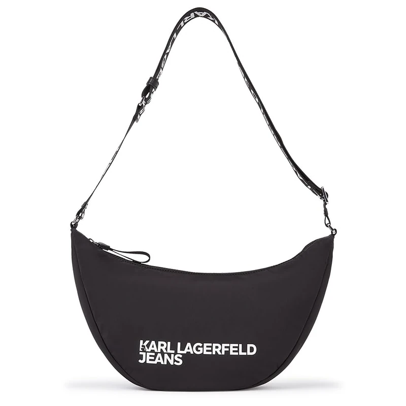 KARL LAGERFELD JEANS, Women's, Essential Nylon Sling Bag, Black, One size