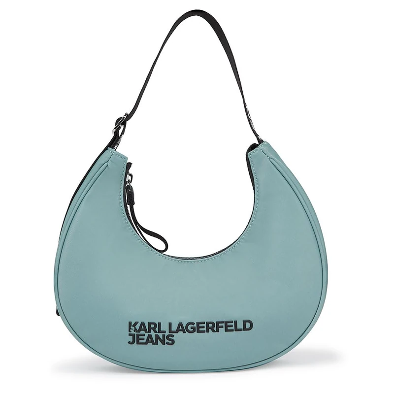 KARL LAGERFELD JEANS, Women's, Essential Nylon Moon Bag, Green, One size