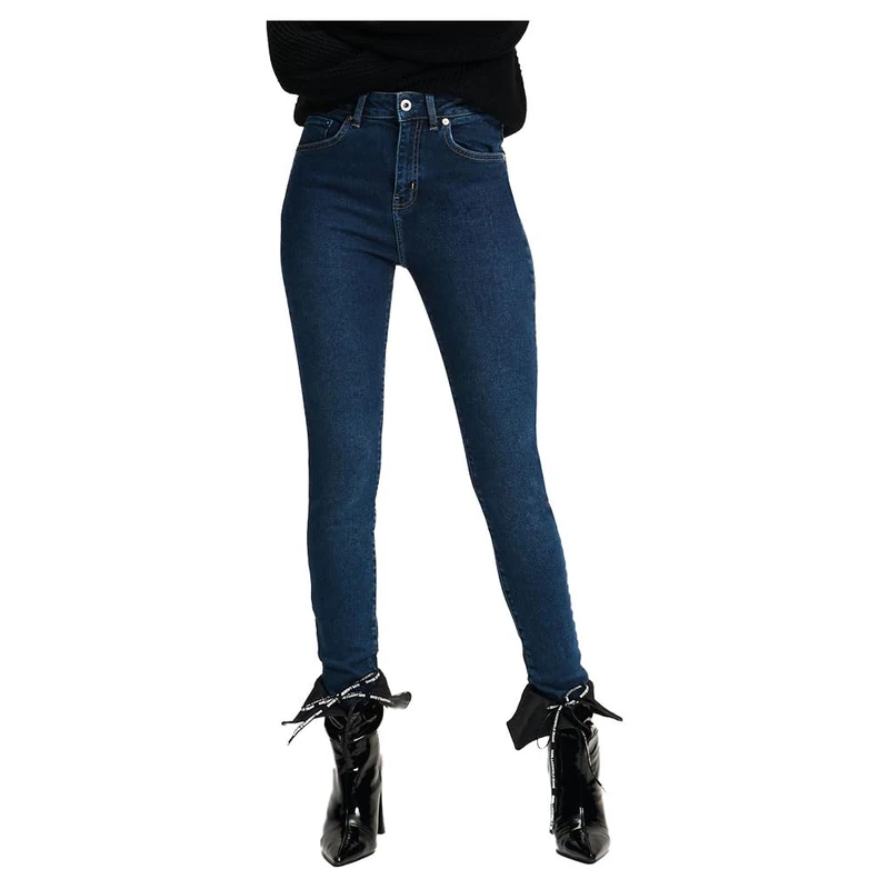KARL LAGERFELD JEANS, Women's, High Rise Skinny Denim, Skinny Leg, Blue, 2832