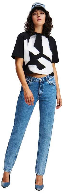 KARL LAGERFELD JEANS, Women's, Mom Denim, Mom Fit, Blue, 2832