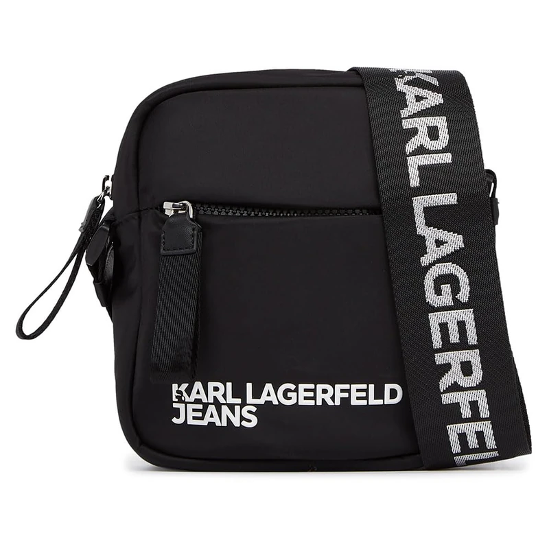 KARL LAGERFELD JEANS, Men's, Essential Nylon Crossbody, Black, One size