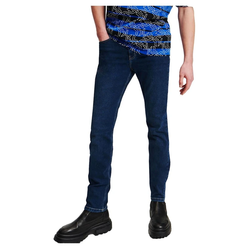 KARL LAGERFELD JEANS Men Skinny Denim Washed Dark Blue 32W / 30L
