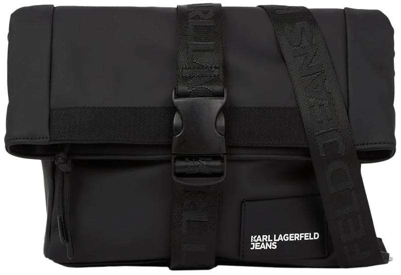 KARL LAGERFELD JEANS, Men's, Roll Top Crossbody, Black, One size
