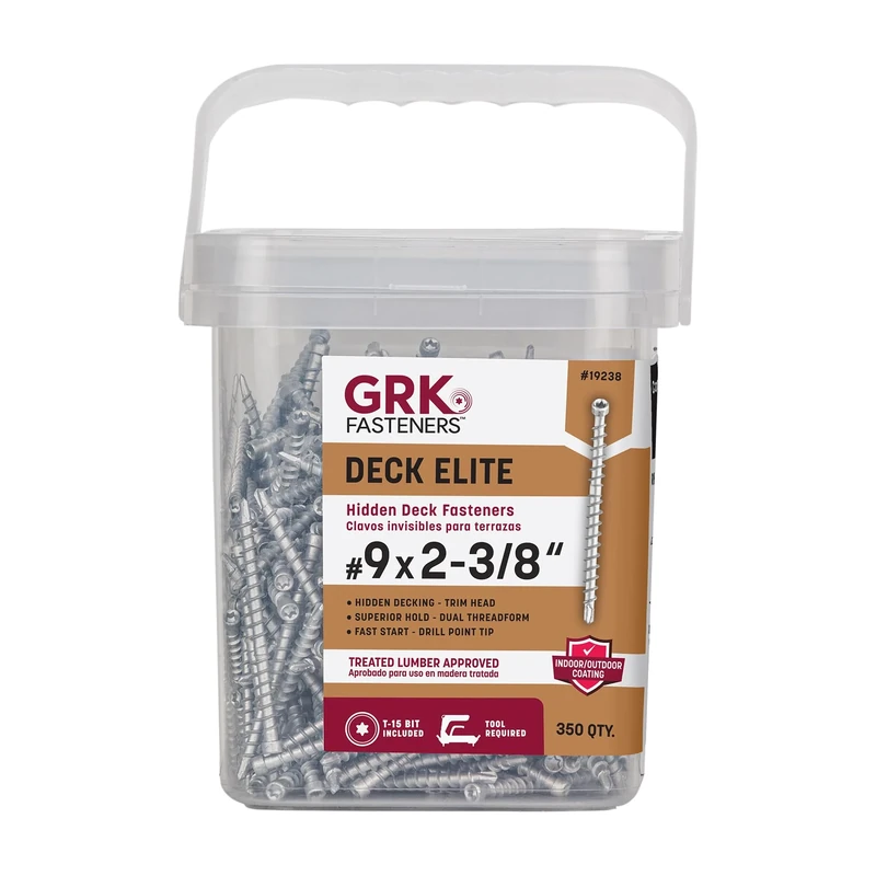 GRK 10923 AnglePro Hidden Deck Fastener #9 x 2-3/8 100CT