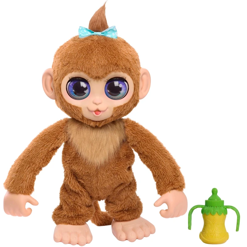 Just Play furReal Peanut the Playful Monkey Interactive Toy, Realistic Plush with over 100 Reactions, Large 15-inch Stuffed Animal, Kids Toys for Ages 4 Up