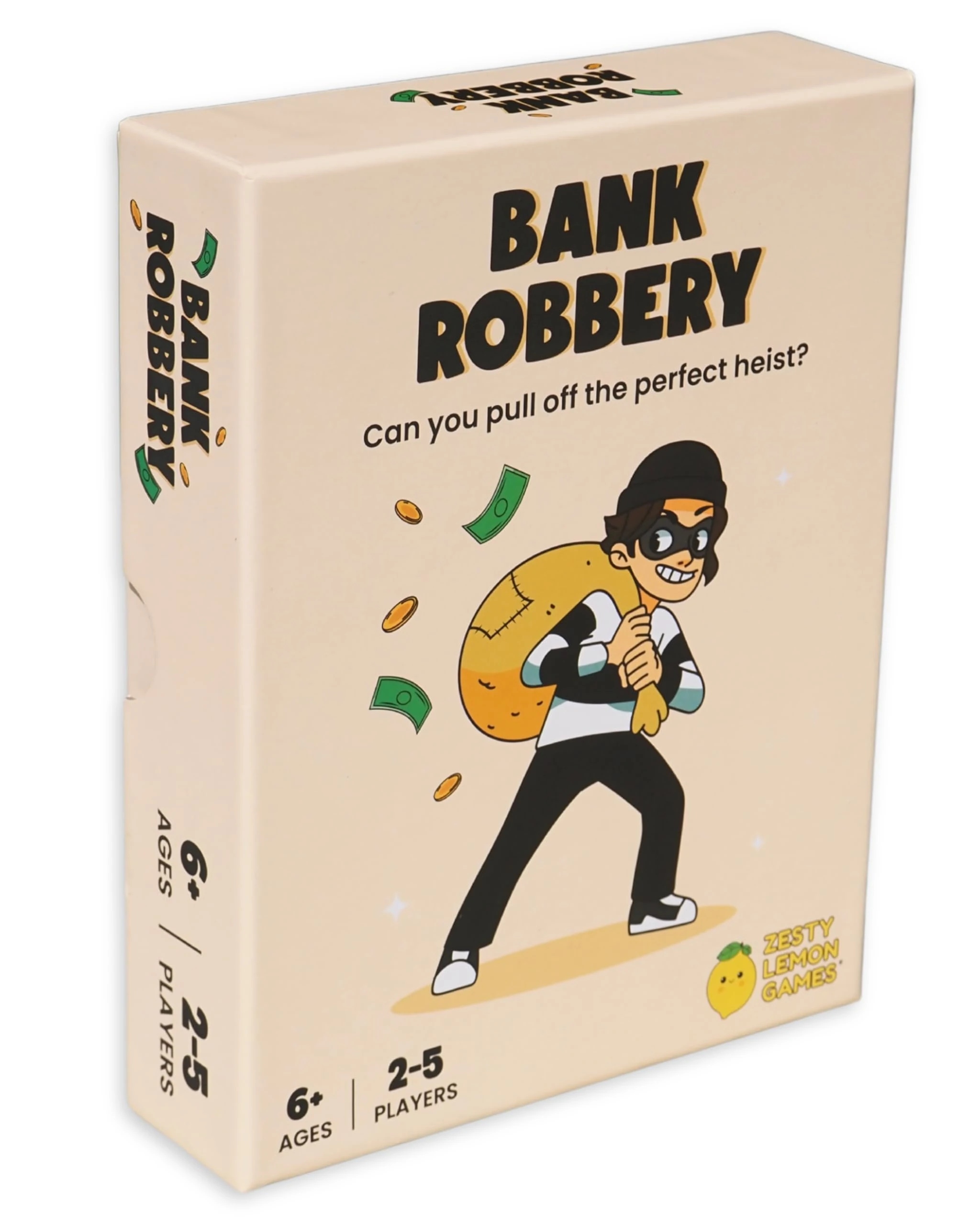 Zesty Lemon Games | Bank Robbery | Strategic Heist Money Game | Family Fun Card Game for 2-5 Players